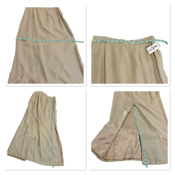 Alex Evenings Vintage Champagne 2 Piece Skirt & Jacket Set, Plus Size 14 - Picture 13 of 14